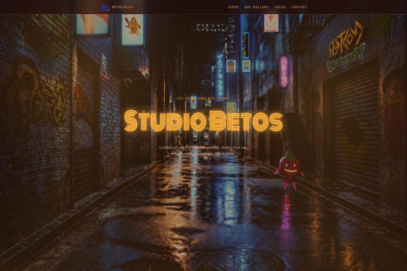 Studio Betos website we built